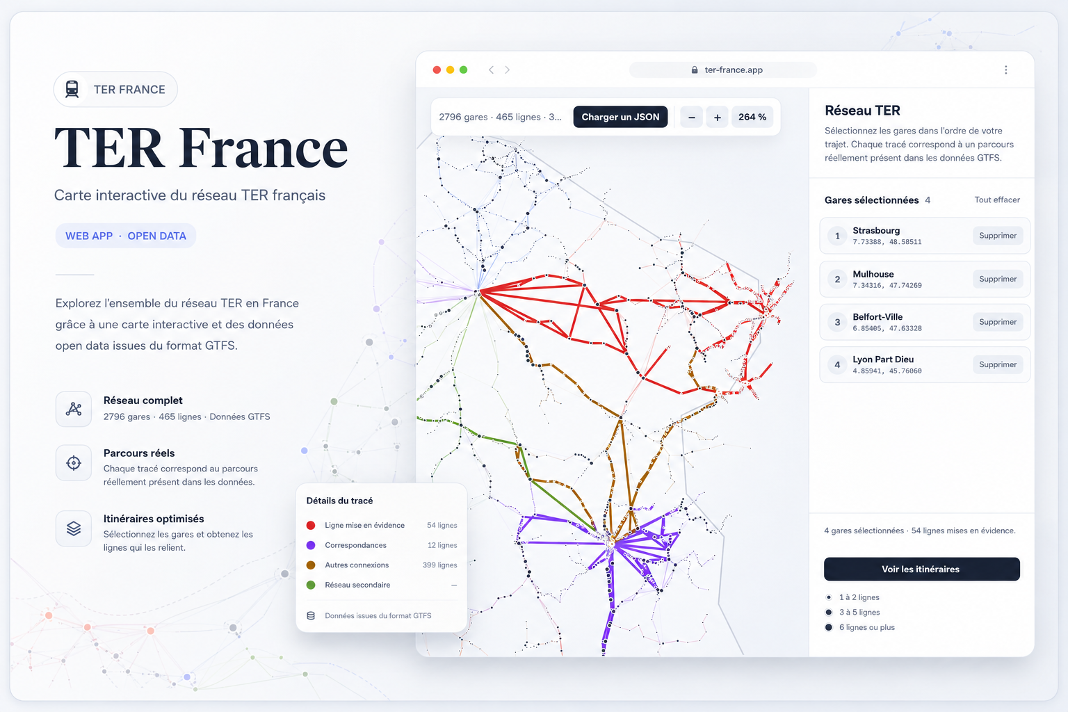 Carte interactive TER France